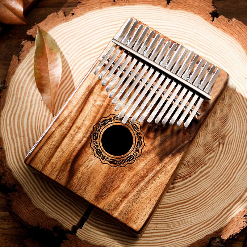 Buddha Stones Kalimba 17 tasti Thumb Piano in mogano Acacia Noce Pianoforte portatile per dita