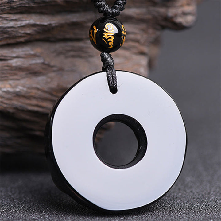 Collana con ciondolo di ricchezza in ossidiana Pixiu Buddha Stones - image 3