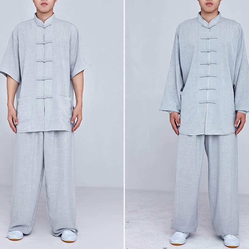 Buddha Stones Meditazione Zen Preghiera Spirituale Tai Chi Qigong Pratica Unisex Ricamo Abbigliamento Set - image 31