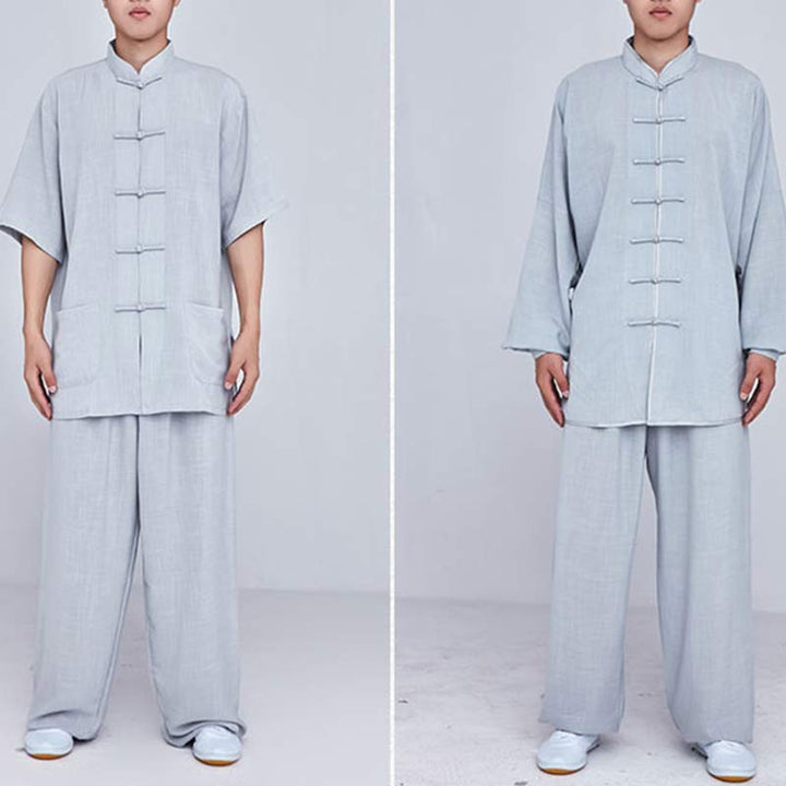 Buddha Stones Meditazione Zen Preghiera Spirituale Tai Chi Qigong Pratica Unisex Ricamo Abbigliamento Set - image 31