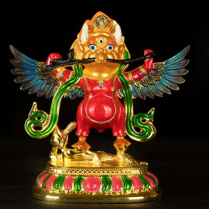 Tibet Garuda Bird Alloy Tieni lontani gli spiriti maligni Decorazione per la casa - Uccello Garuda colorato - image 0