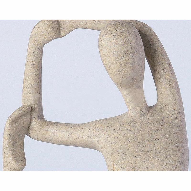 Scultura in resina di statuetta spirituale astratta di yoga che medita esercizio decorazione da scrivania