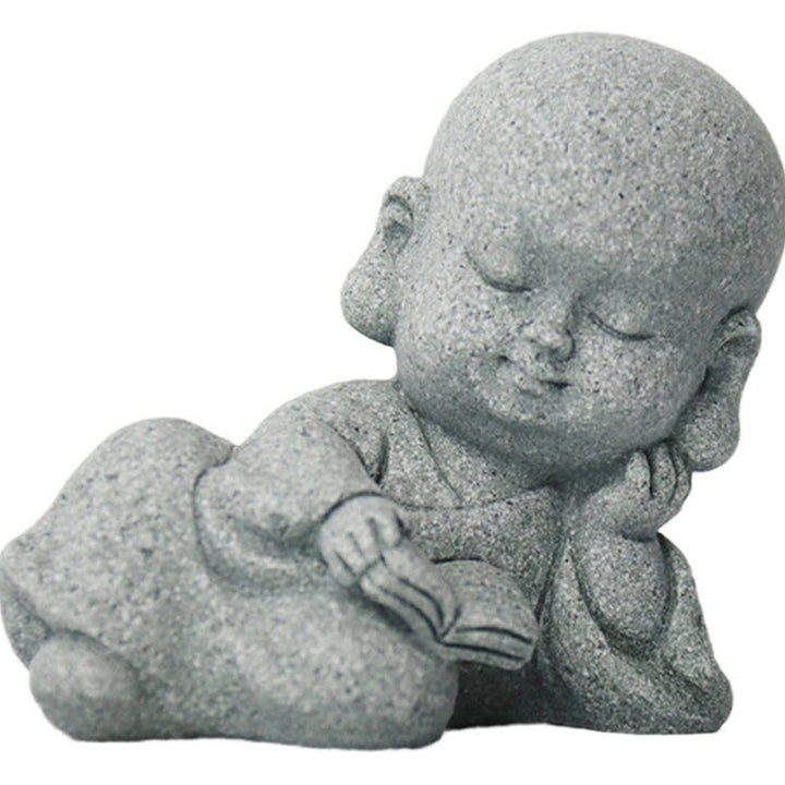 Buddha Stones Meditazione Preghiera Monaco Statua del Buddha Serenità Decorazione della casa - image 3