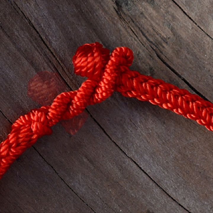 Braccialetto fatto a mano con corda intrecciata con nodo cinese, design semplice, fortuna e forza