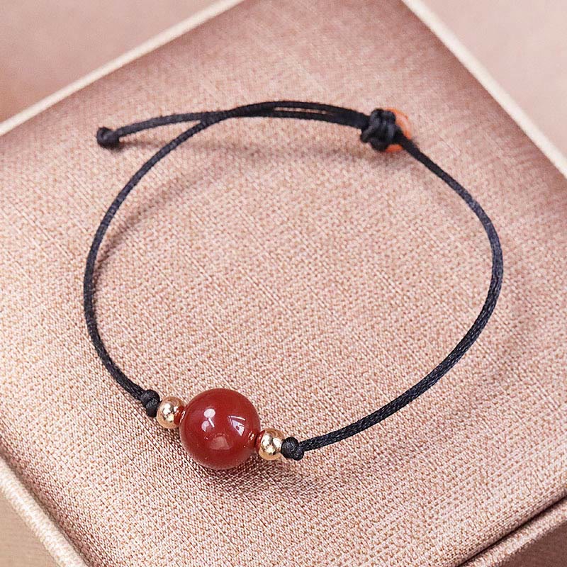 Buddha Stones Agata rossa naturale Calcedonio Autoaccettazione Fiducia String Bead Bracciale Collana Pendente