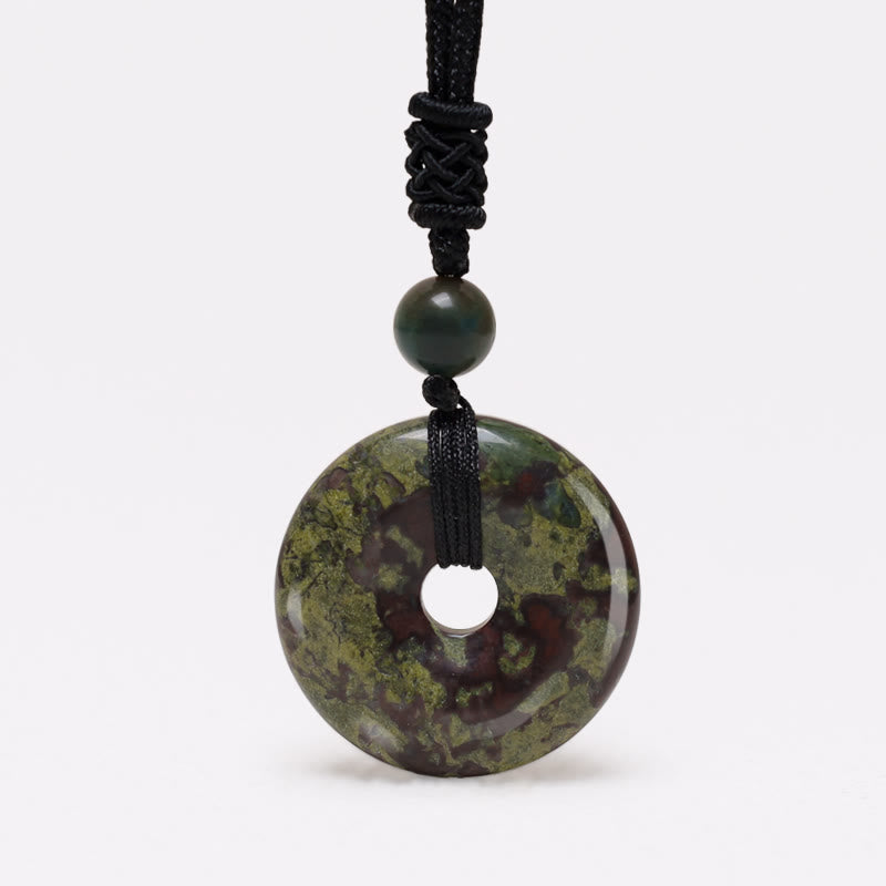 Collana con ciondolo moneta portafortuna Buddha Stones, cristallo curativo e pietre preziose