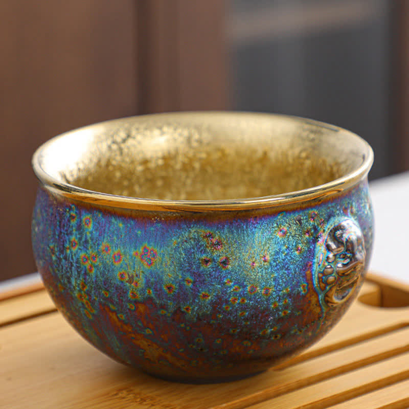 Buddha Stones Tazza da tè in ceramica colorata Tazze da tè