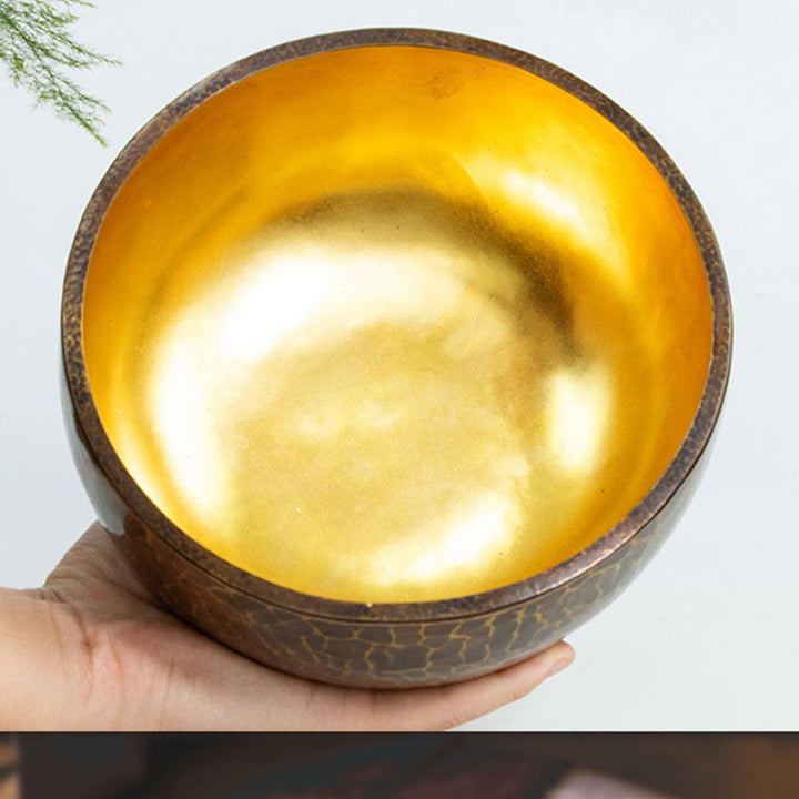 Ciotola sonora tibetana per meditazione, realizzata a mano, per guarigione, yoga e mindfulness. Set di ciotole sonore. - image 10