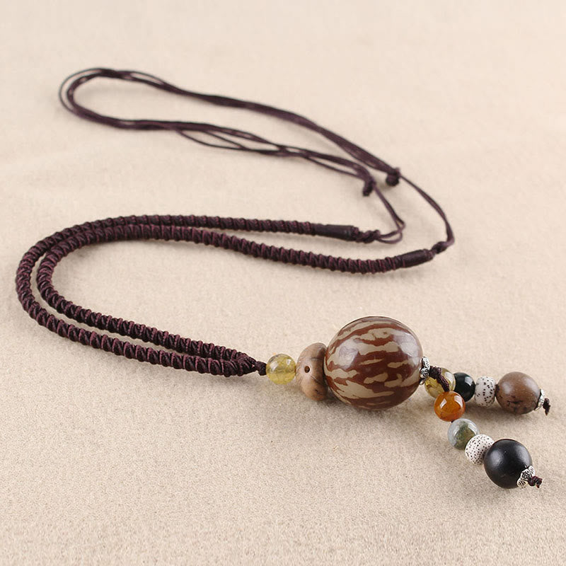 Collana con ciondolo Buddha Stones Bodhi Seed Lotus Wisdom Harmony - Seme rotondo di Bodhi - image 5
