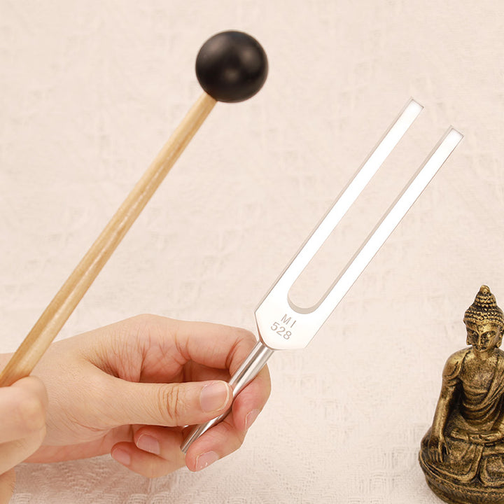 Buddha Stones Diapason 528HZ Lega di alluminio per chakra e terapia del suono Ornamento Decorazione con un martello