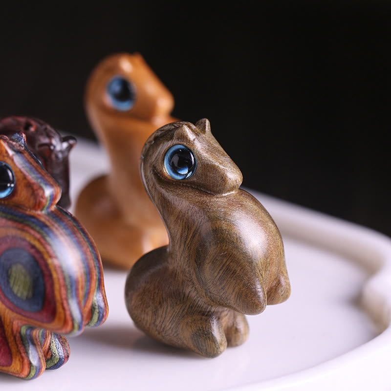 Buddha Stones Piccola foglia Sandalo rosso Sandalo verde Mini cavallo fortunato Protezione Decorazione