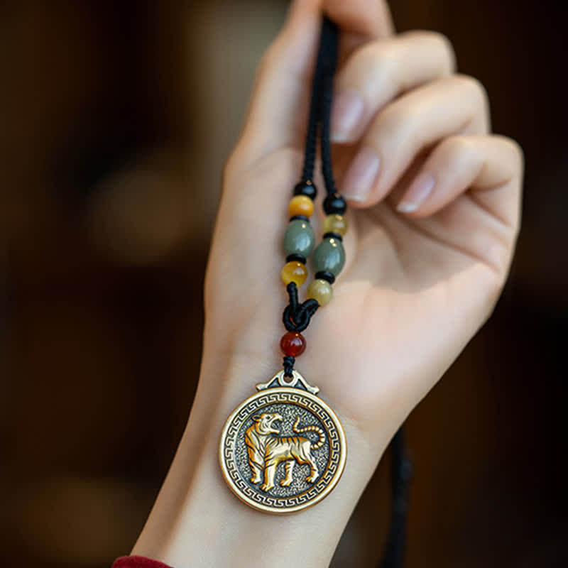 Collana con ciondolo di 12 segni zodiacali cinesi, benedizione, ricchezza e fortuna - image 8