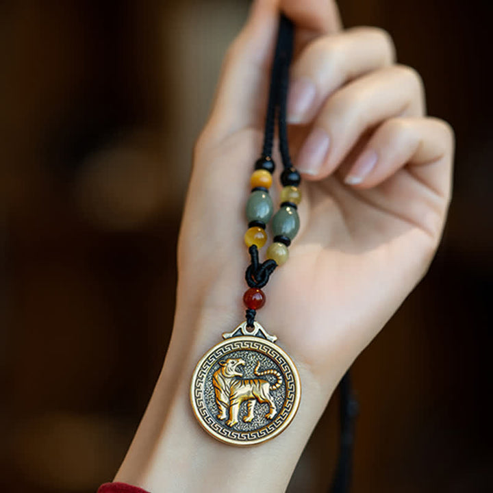 Collana con ciondolo di 12 segni zodiacali cinesi, benedizione, ricchezza e fortuna - image 8