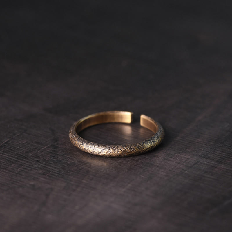 Anello di coppia portafortuna in rame con design vintage tibetano