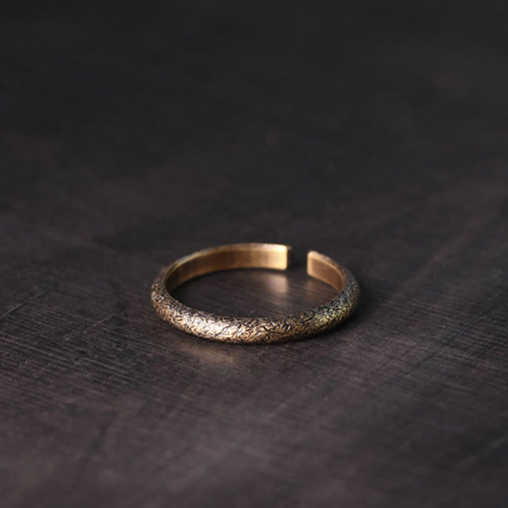 Anello di coppia portafortuna in rame con design vintage tibetano