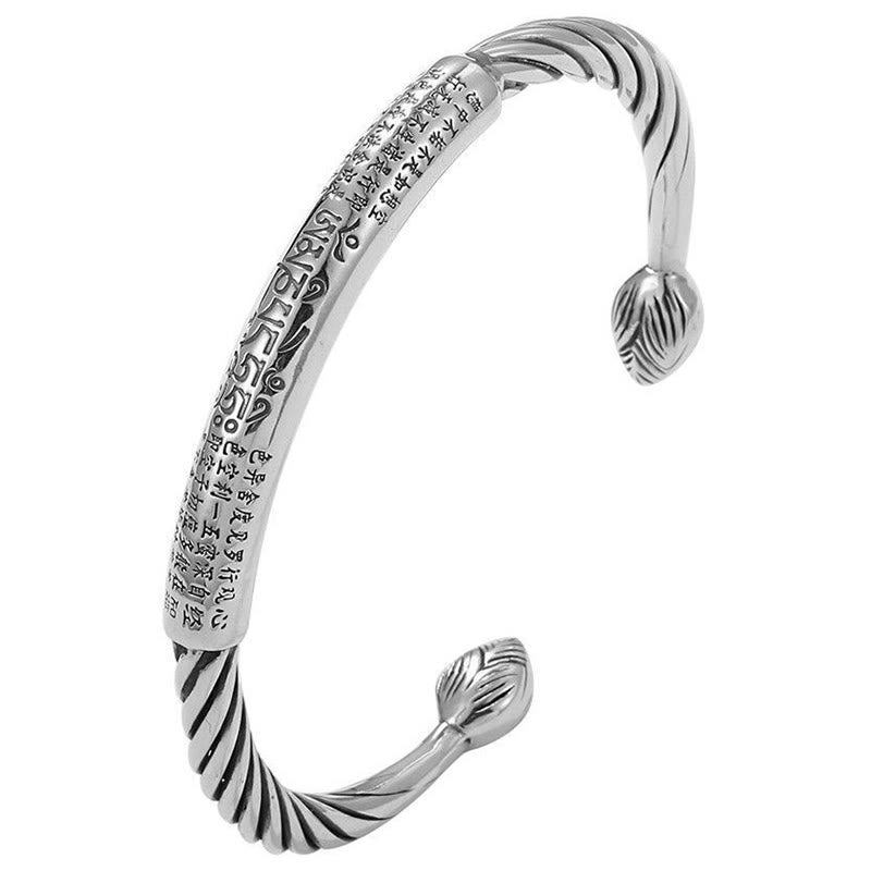 Braccialetto con polsino in Buddha Stones tibetana Om Mani Padme Hum Heart Sutra Purezza - image 10