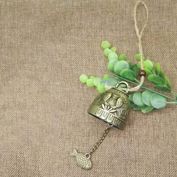 Buddha Stones Feng Shui Buddha Koi Pesce Drago Elefante Campanello a vento Campana Fortuna Decorazione da appendere alla parete - image 5