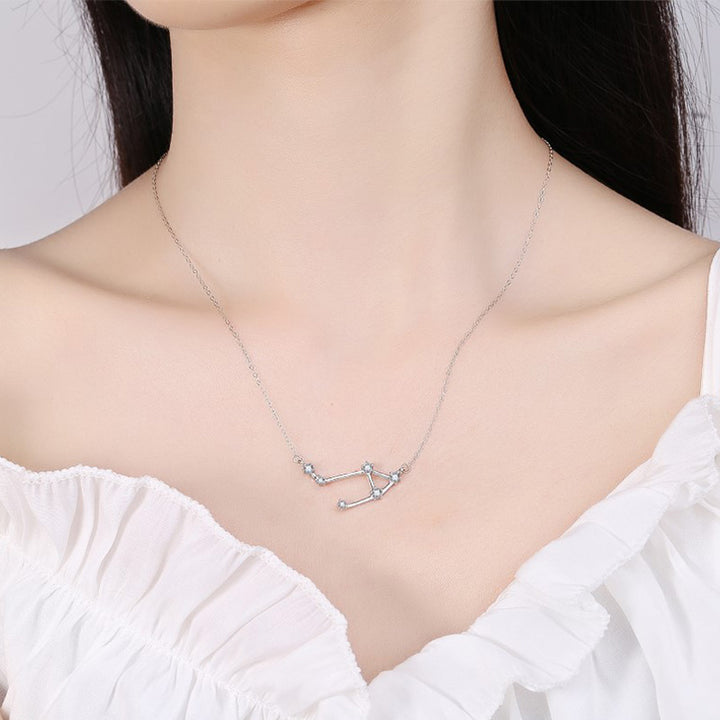 Buddha Stones 925 Sterling Silver 12 Costellazioni dello Zodiaco Astrologia Benedizione Collana Pendente