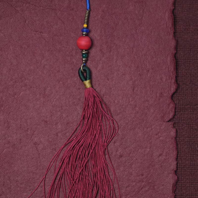 Buddha Stones 108 Mala Beads Bodhi Seed Dzi Bead Peace Tassel Bracciale