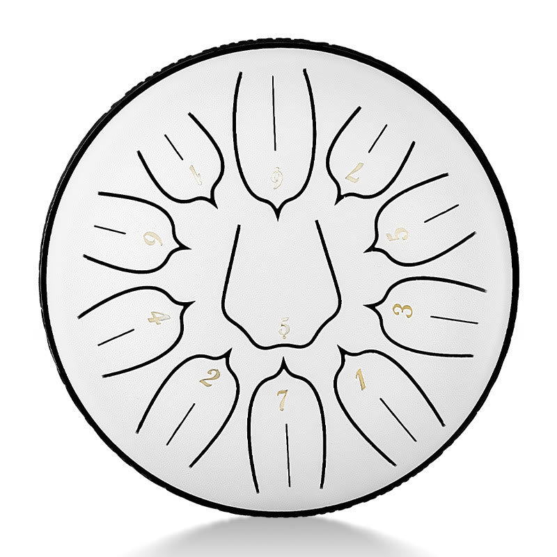 Buddha Stones Steel Tongue Drum Sound Healing Meditazione Yoga Lotus Drum Kit 11 Note 6 Pollici