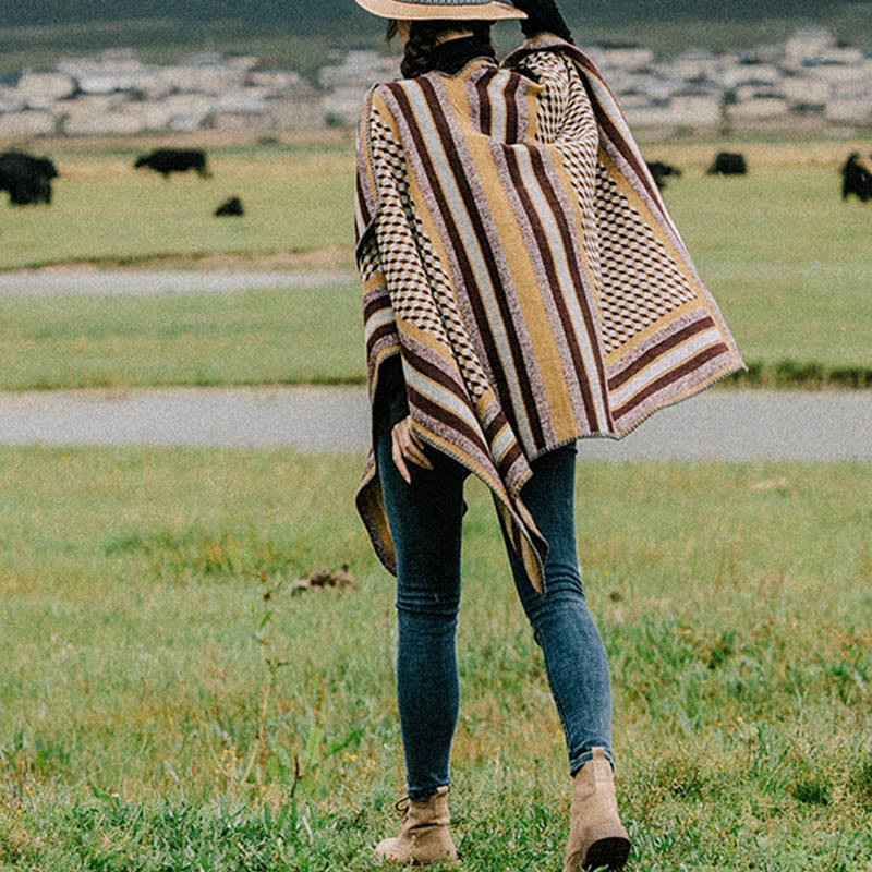 Scialle tibetano con Buddha Stones , modello classico, caldo e accogliente, da viaggio, invernale - image 2