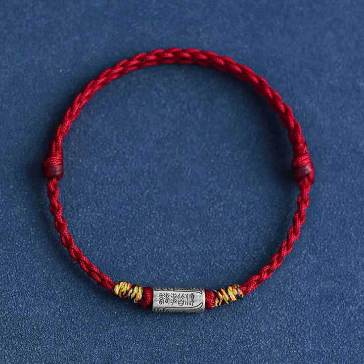 Buddha Stones Bracciale Cavigliera in Argento Sterling 925 Fatto a Mano Tutto Va Bene Design Protezione Forza