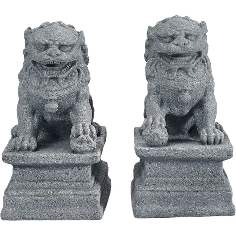 Buddha Stones Leone Fu Foo Cani Elefante Allontanare il Male Benedizione Decorazione della Casa