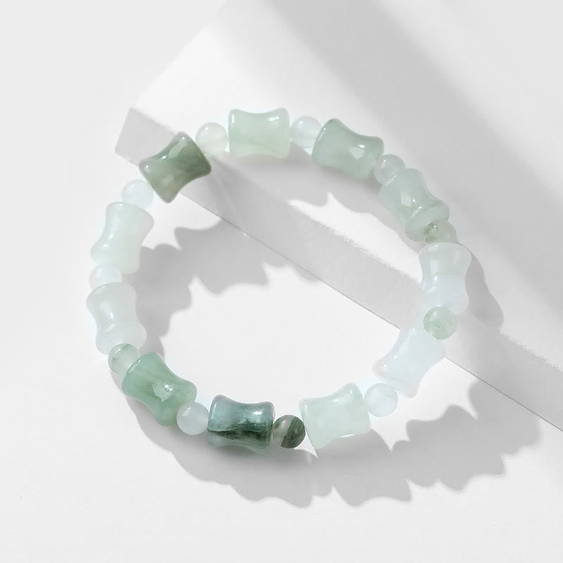 Braccialetto Buddha Stones Jade Coconut Shell Bamboo Pattern Abbondanza Fortuna