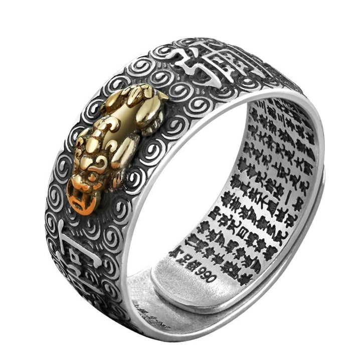 Buddha Stones Zodiaco cinese Buddha natale Ricchezza Fortuna Anello regolabile