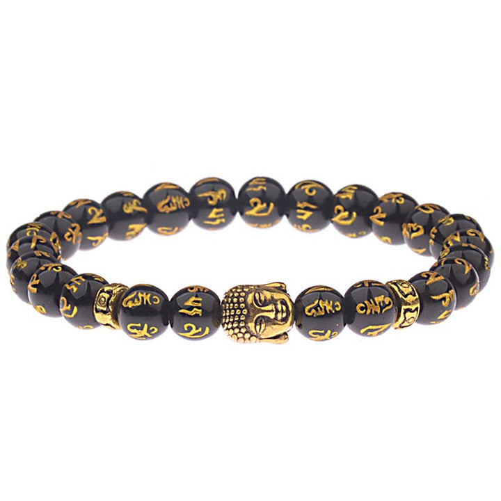 Braccialetto amuleto mantra tibetano Buddha Buddha Stones