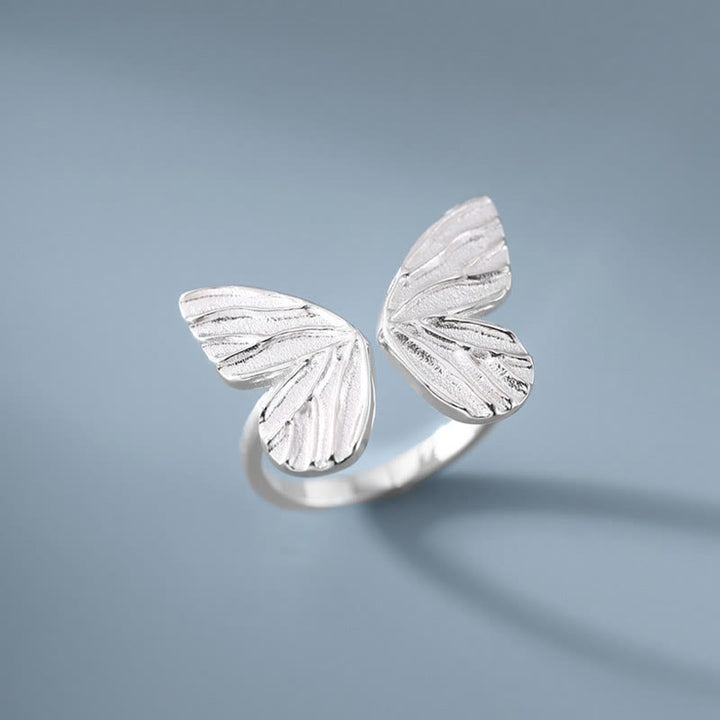 Anello Buddha Stones 925 Sterling Silver Butterfly Love Freedom