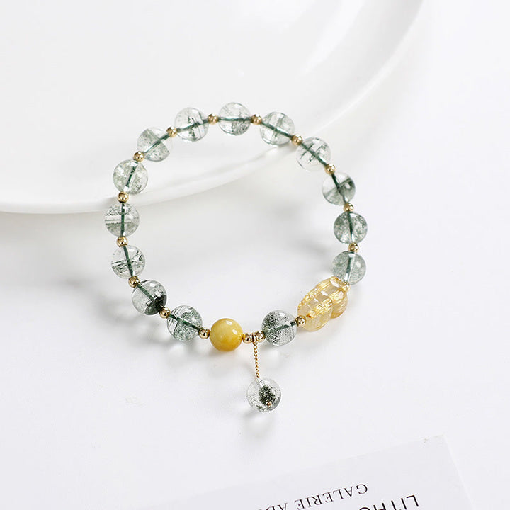 Bracciale Buddha Stones Green Phantom Citrine PiXiu Confidence