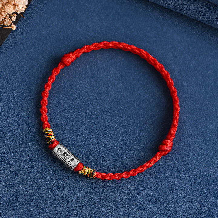 Buddha Stones Bracciale Cavigliera in Argento Sterling 925 Fatto a Mano Tutto Va Bene Design Protezione Forza