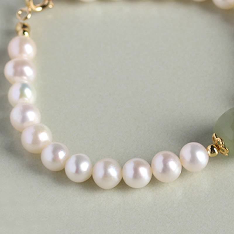 Braccialetto di perle di guarigione della felicità in giada Hetian con perle naturali Buddha Stones