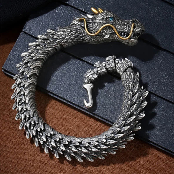 Braccialetto a catena con amuleto fatto a mano con drago nordico Buddha Stones , protezione dalla fortuna