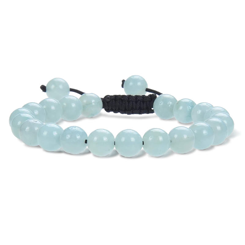 Buddha Stones Pietre di cristallo con potere curativo naturale Bracciale unisex regolabile in macramè