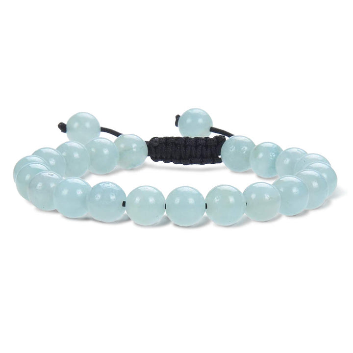 Buddha Stones Pietre di cristallo con potere curativo naturale Bracciale unisex regolabile in macramè