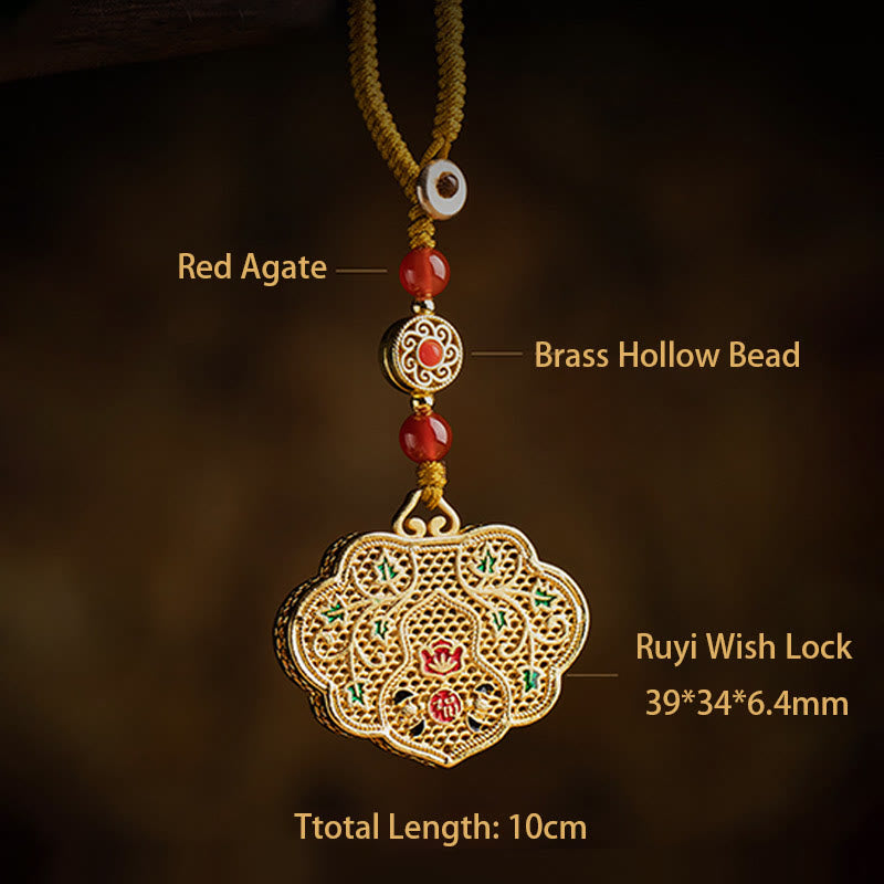 Portachiavi con ciondolo a forma di lucchetto con Buddha Stones, carattere Fu, fortuna e benedizione