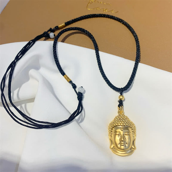 Collana con ciondolo in rame e Buddha dorato e ricchezza - image 3