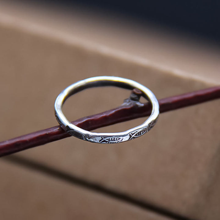 Anello Buddha Stones 925 Sterling Silver Luck Koi Fish Wealth - image 6