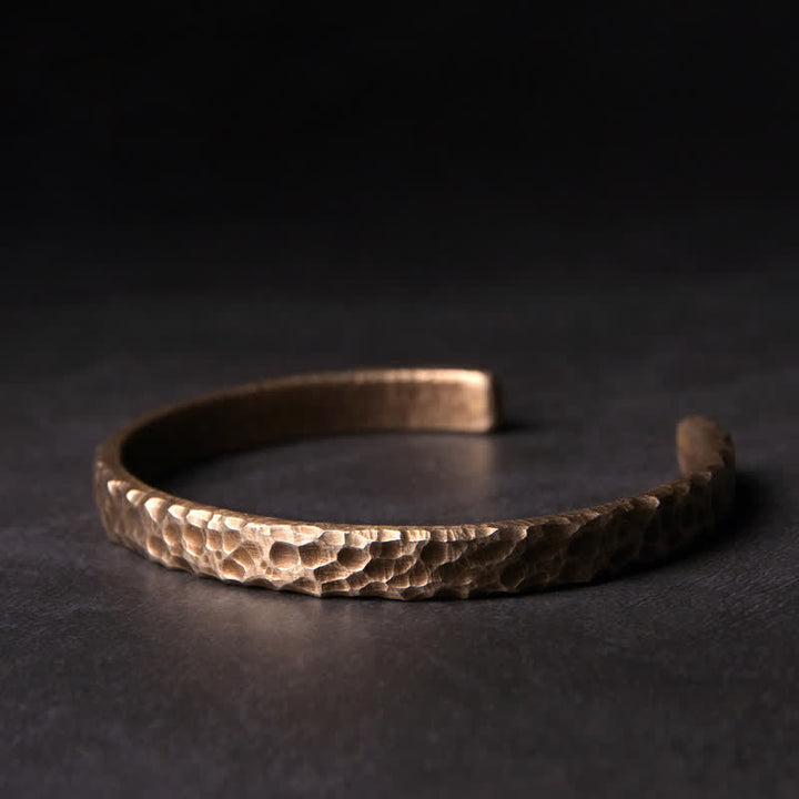 Braccialetto di rame con design semplice Buddha Stones Wealth