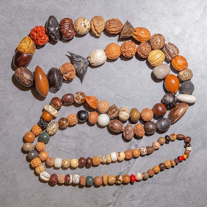 Buddha Stones 108 Mala Beads Bodhi Seed Fortuna Ricchezza Braccialetto Polso Mala