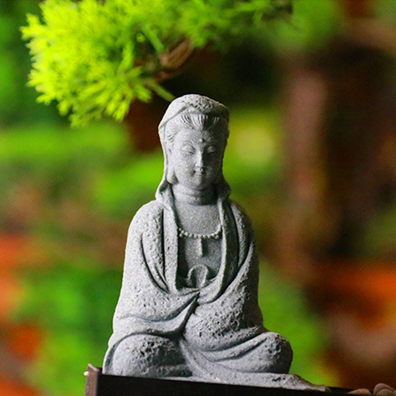 Buddha Stones Avalokitesvara Statua Benedizione Decorazione per la casa - image 9