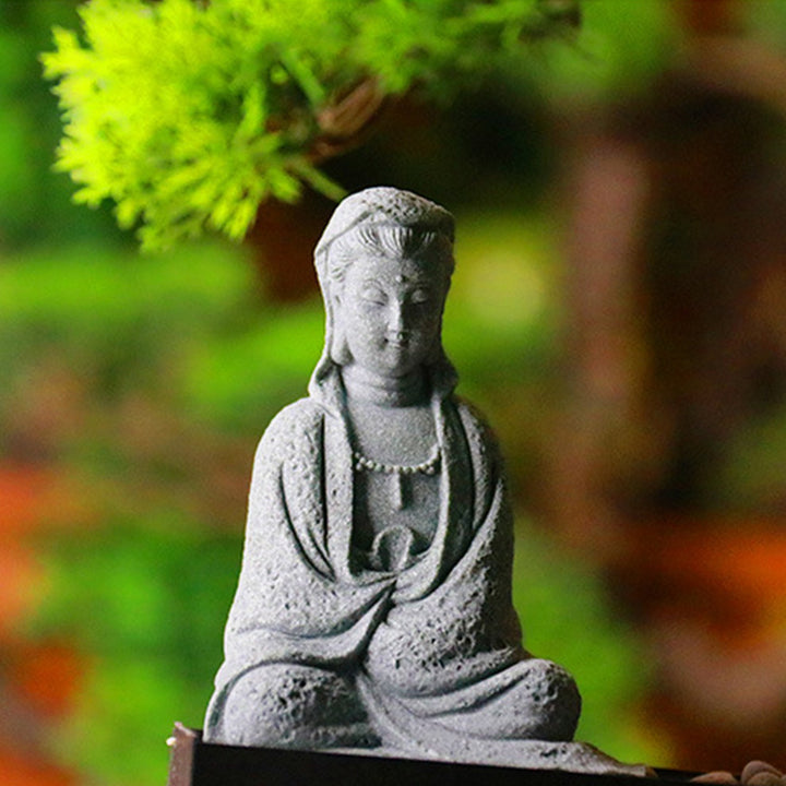 Buddha Stones Avalokitesvara Statua Benedizione Decorazione per la casa