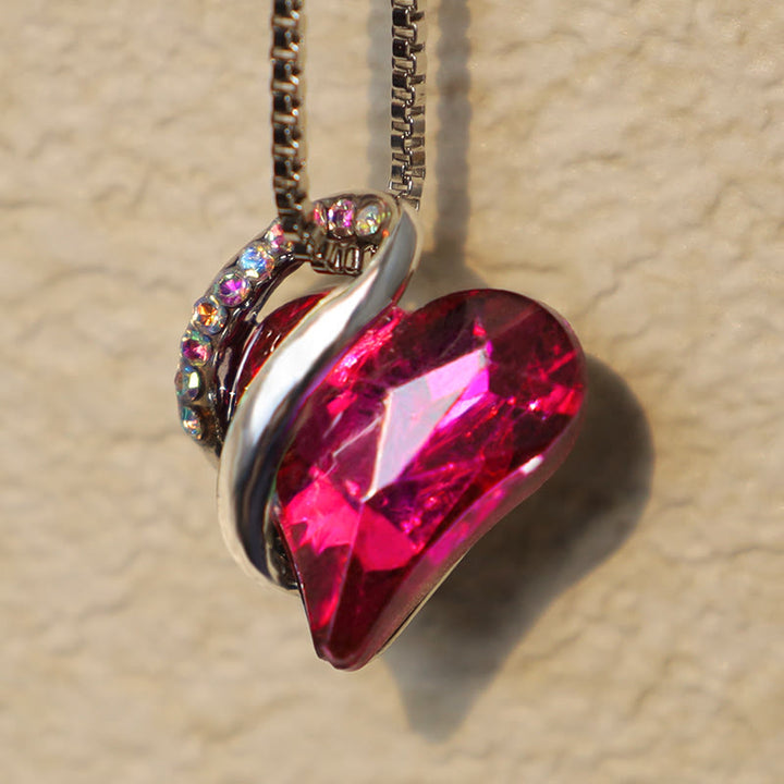 Collana con ciondolo con energia curativa, pietra portafortuna del cuore Buddha Stones d'amore