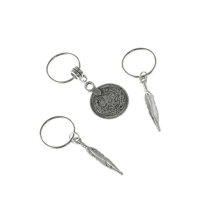 Buddha Stones Foglia antica Monete Perline Fermaglio per capelli Decorazione