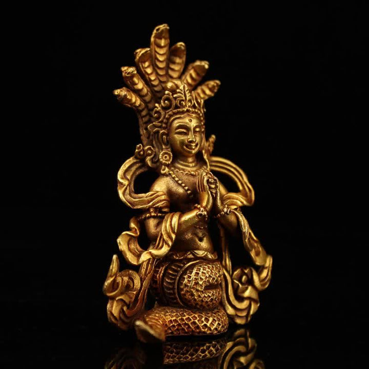 Decorazione della statua in rame di protezione del Bodhisattva Nagarjuna - image 1