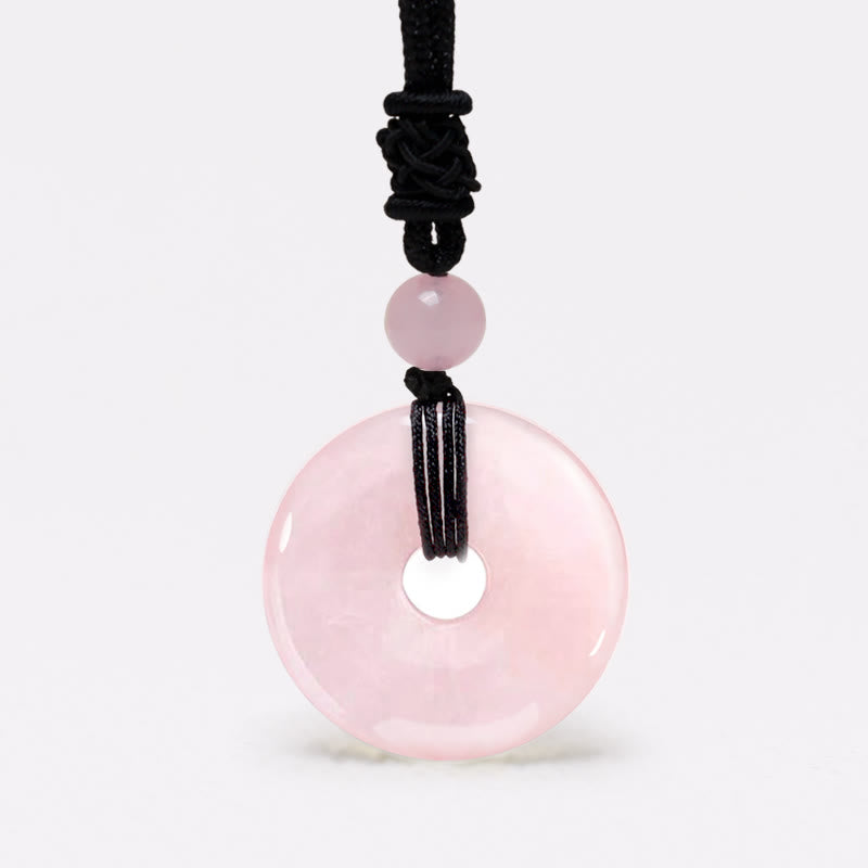 Collana con ciondolo moneta portafortuna Buddha Stones, cristallo curativo e pietre preziose