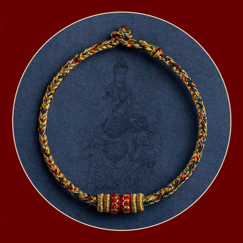 Buddha Stones Tibet Fatto a mano Zodiaco cinese Buddha natale Fortuna Forza Braccialetto di corda intrecciata