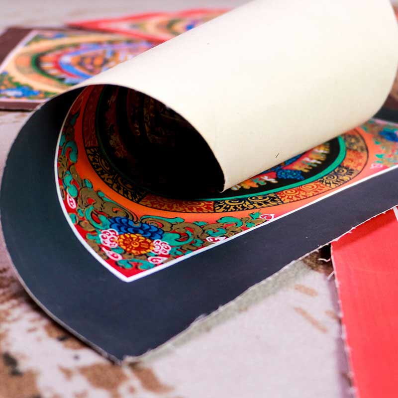Pittura tibetana fatta a mano Thangka Mandala Blind Box Motivo colore casuale